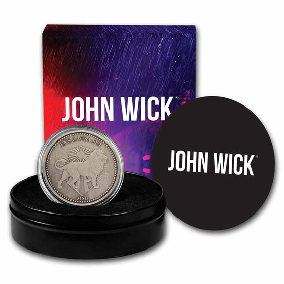 John Wick 2 oz Silver Continental Coin (Antiqued Limited Edition) John Wick 2 oz Silver Continental Coin (Antiqued Limited Edition)