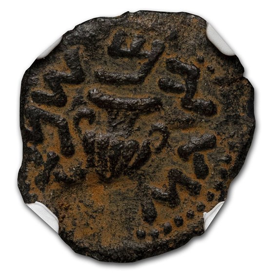 Buy Judaea AE Prutah "Jewish War" (67/8 AD) XF NGC Year 2 (Repatina