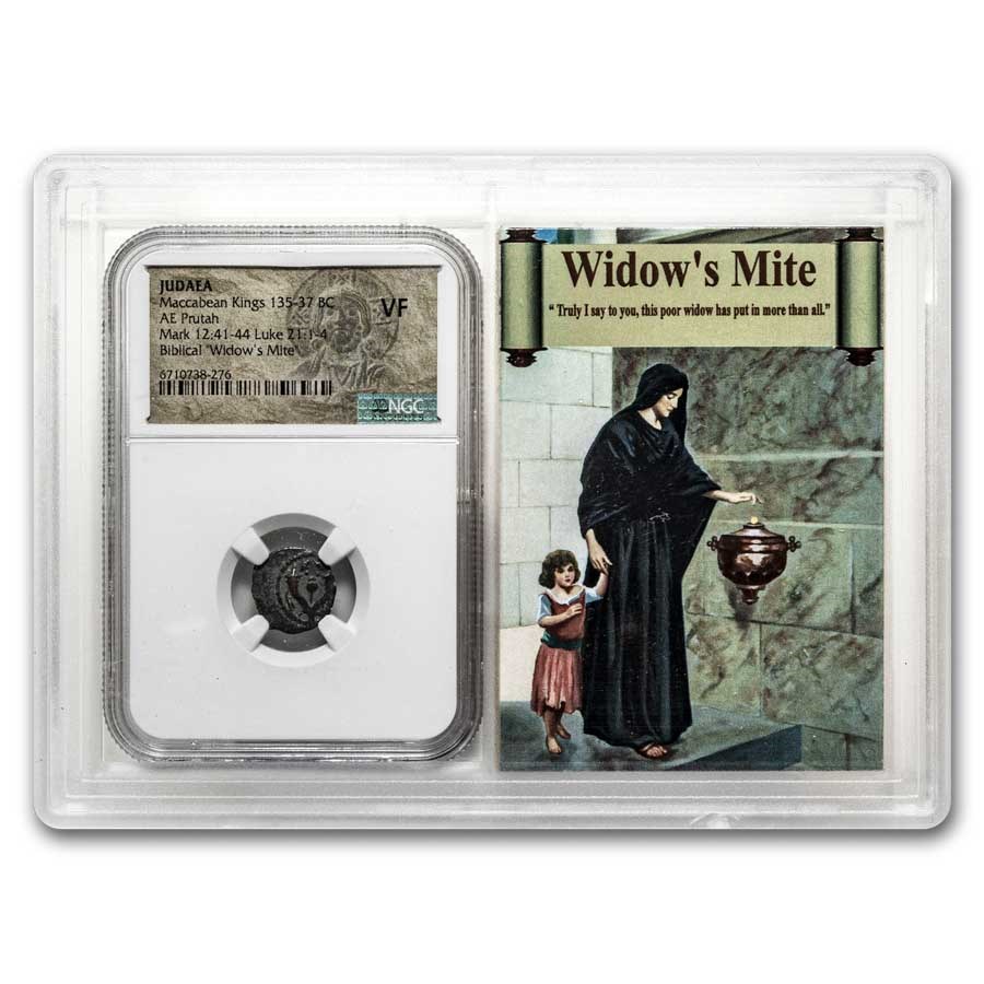 Judaea Maccabean Kings (135-37 BC) Widow's Mite VF NGC (Vault)