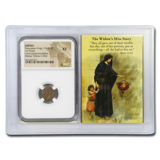 Judaea Maccabean Kings (135-37 BC) Widow's Mite XF NGC (Vault) Judaea Maccabean Kings (135-37 BC) Widow's Mite XF NGC (Vault)
