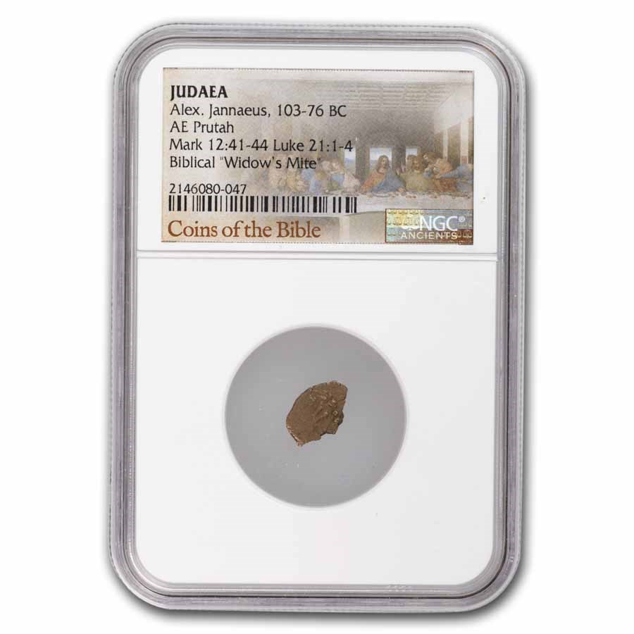 Judaea Widow's Mite Alexander Jannaeus (103-76 BC) NGC