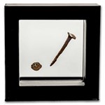 Judea Crucifixion Set Widows Mite & Roman Iron Nail 1st Cent. BC