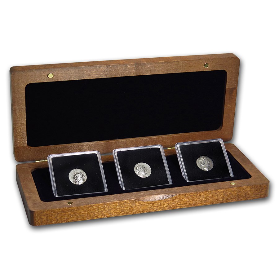 Kingdom Cappadocia 3-Coin AR Drachm Set Kings Ariarathes V-VII