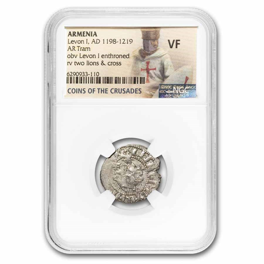Kingdom of Armenia AR Tram Levon I (1198-1219 AD) VF NGC