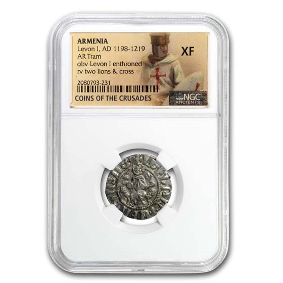 Kingdom of Armenia AR Tram Levon I (1198-1219 AD) XF NGC Kingdom of Armenia AR Tram Levon I (1198-1219 AD) XF NGC