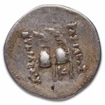 Kingdom of Bactria AR Obol Eukratides I (170-145 BC) VF NGC