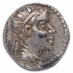 Kingdom of Bactria AR Obol Eukratides I (170-145 BC) XF NGC