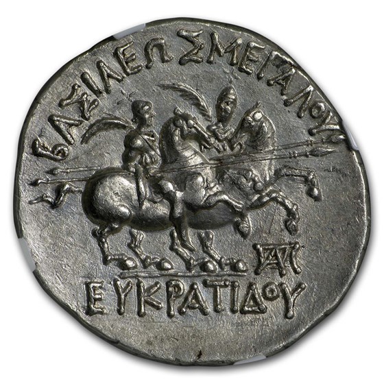 Buy Kingdom of Bactria AR Tetradrachm (170-145 BC) CH AU 