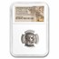 Kingdom of Bactria Eucratides I AR Drachm (170-145 BC) XF NGC