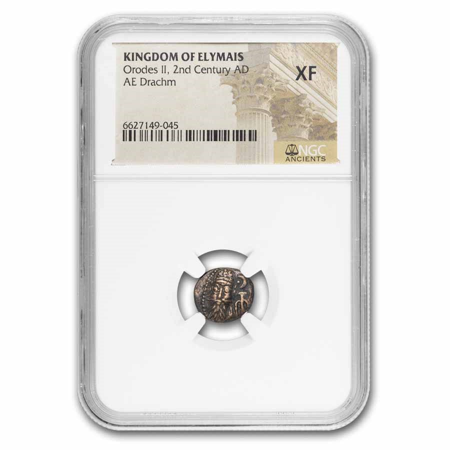 Kingdom of Elymais AE Drachm Orodes II (2nd Cent. AD) XF NGC