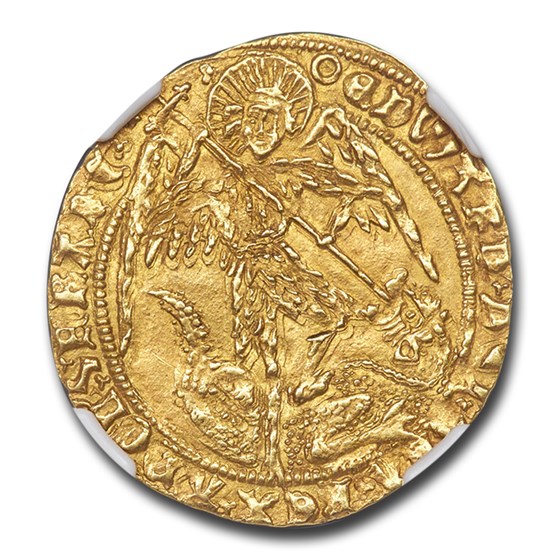 Kingdom of England Gold Angel Edward IV (1471-83) MS-63 NGC Kingdom of England Gold Angel Edward IV (1471-83) MS-63 NGC