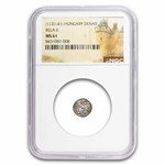 Kingdom of Hungary Silver Denar Bela II (1131-41 AD) MS-61 NGC