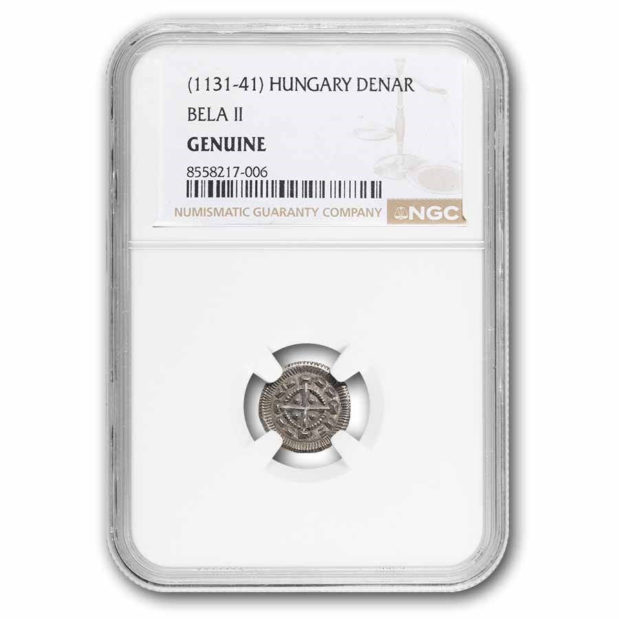 Kingdom of Hungary Silver Denar Bela II (1131-41 AD) NGC