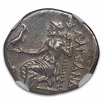 Kingdom of Macedon AR Drachm Alexander III (336-323 BC) AU NGC