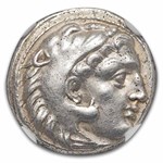 Kingdom of Macedon AR Drachm Alexander III (336-323 BC) AU NGC