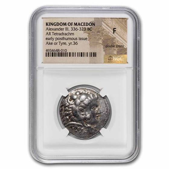 Kingdom of Macedon AR Tetradrachm Alex. III (336-323 BC) Fine NGC Kingdom of Macedon AR Tetradrachm Alex. III (336-323 BC) Fine NGC