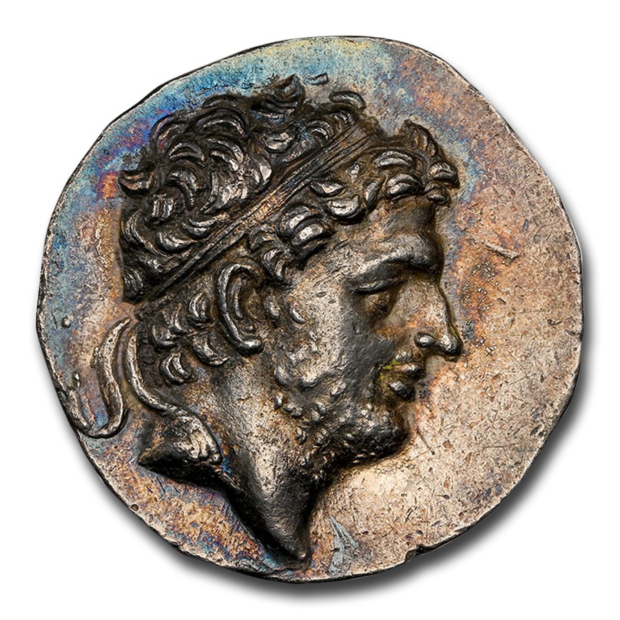 Kingdom of Macedon AR Tetradrachm Perseus (179168 BC) Ch AU NGC