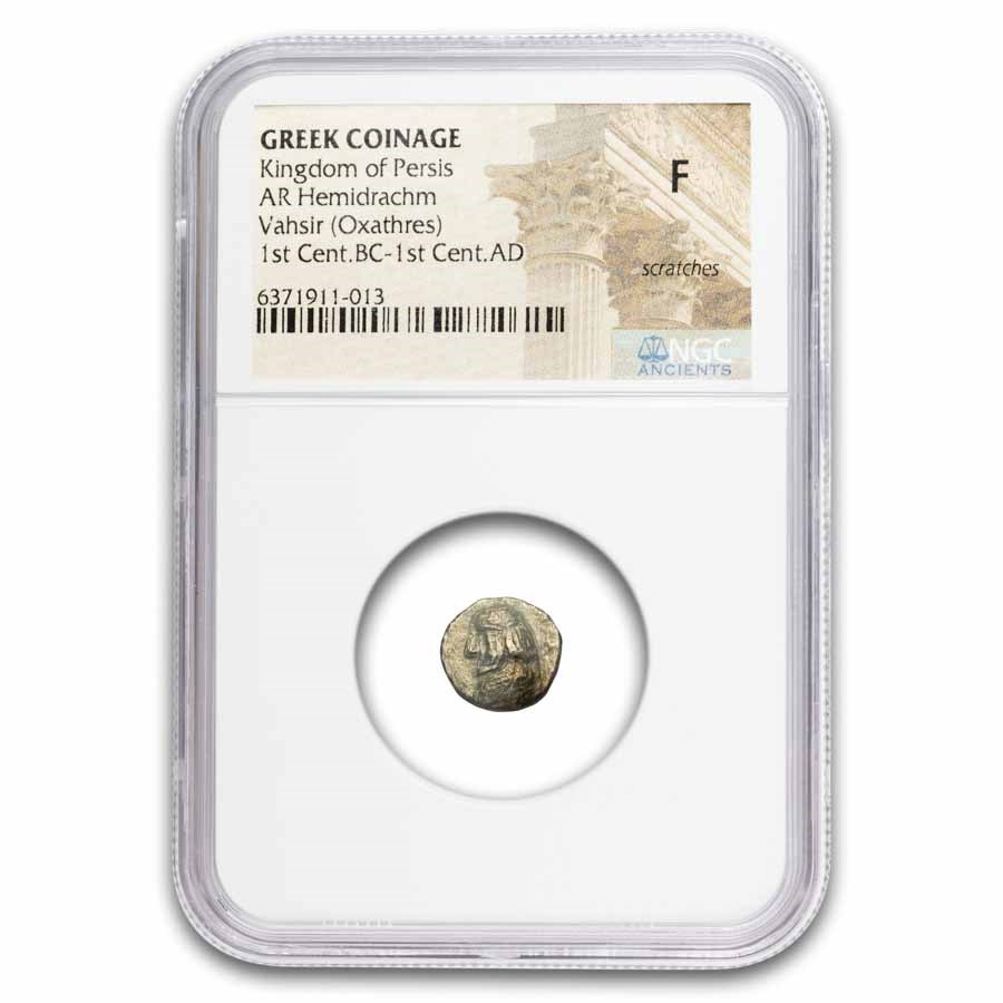 Kingdom of Persis AR Hemidrachm Vahsir (100 BC - 100 AD) F NGC