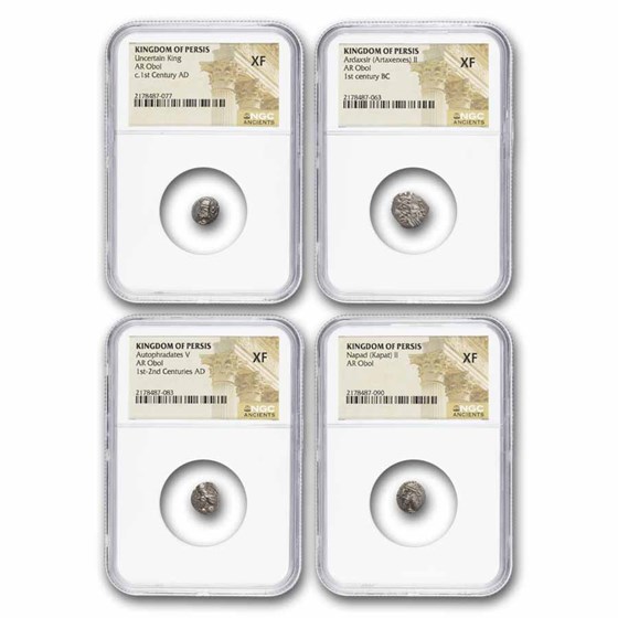 Kingdom of Persis AR Obol (132 BC - 224 AD) XF NGC (Random Ruler)