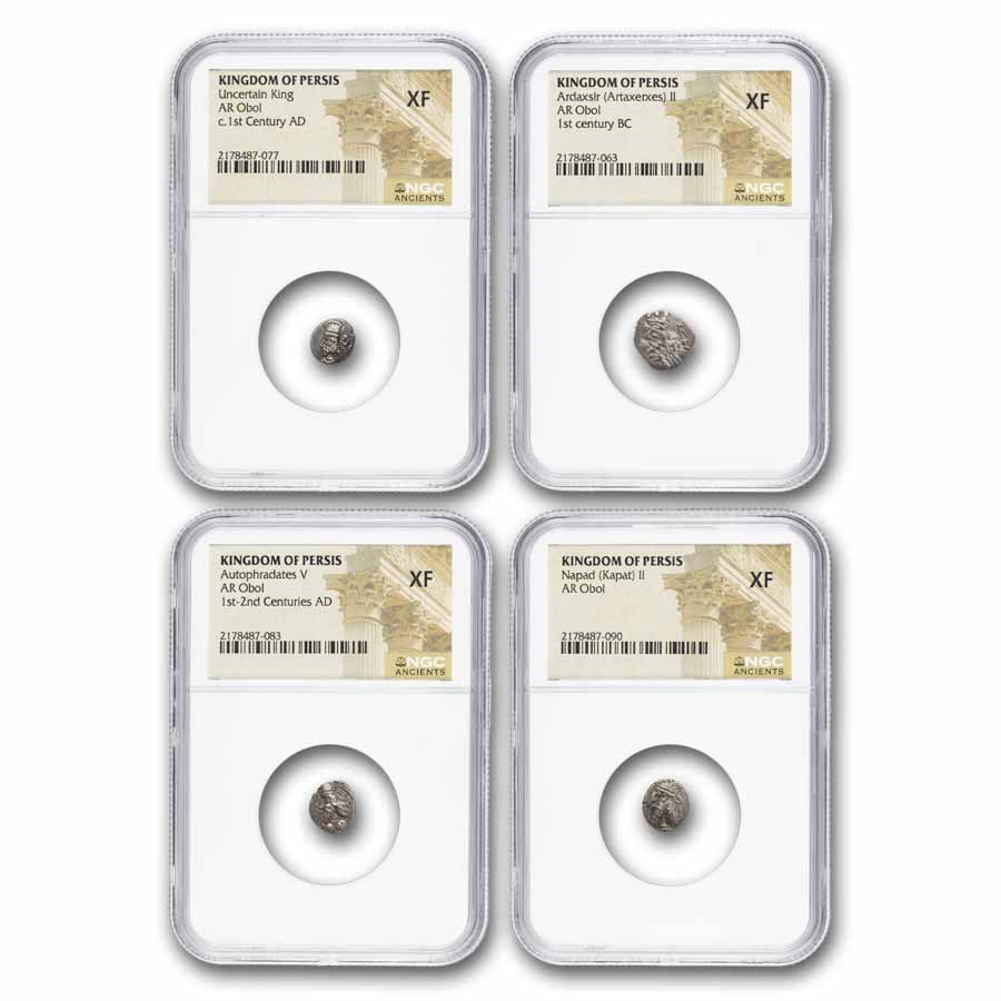 Kingdom of Persis AR Obol (132 BC - 224 AD) XF NGC (Random Ruler)