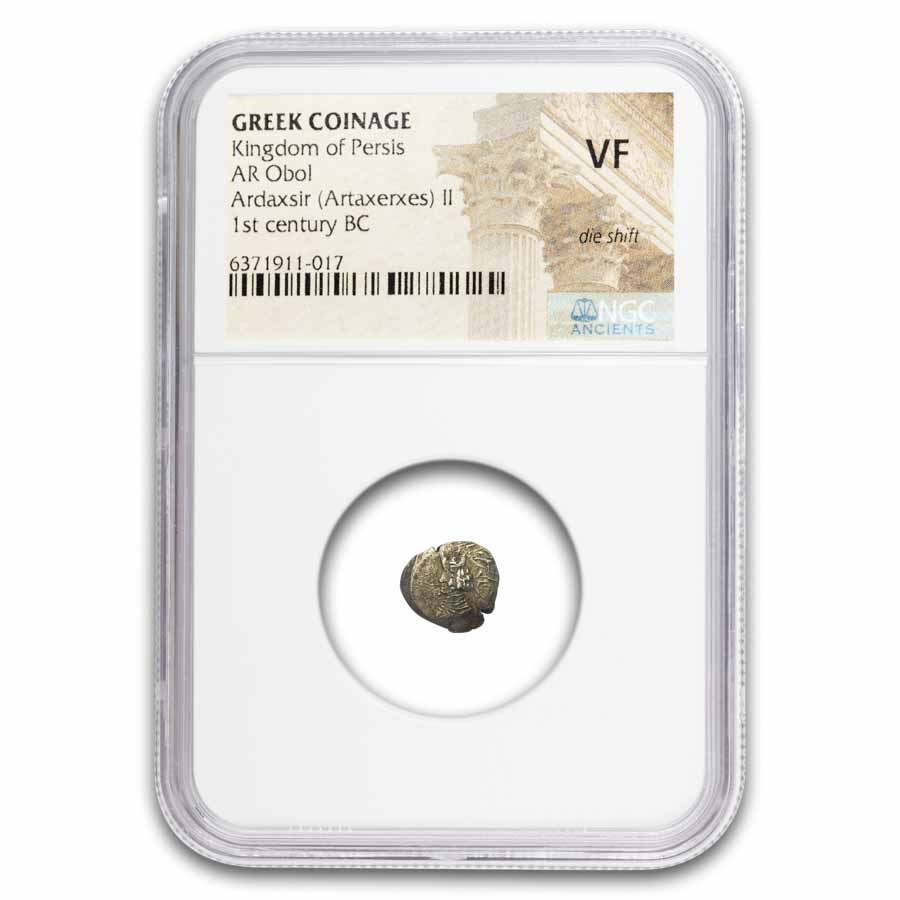 Kingdom of Persis AR Obol Ardaxsir II (1st century BC) VF NGC