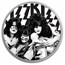 KISS 1 oz Silver Colorized Black & White Band Logo in TEP