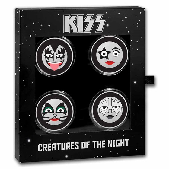 KISS 1 oz Silver Colorized Creature of the Night (Set of 4) KISS 1 oz Silver Colorized Creature of the Night (Set of 4)