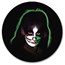 KISS 1 oz Silver Colorized Green Catman in TEP