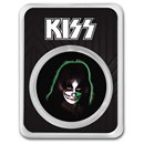 KISS 1 oz Silver Colorized Green Catman in TEP