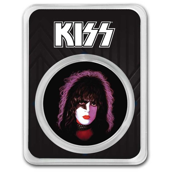 KISS 1 oz Silver Colorized Purple Starchild in TEP