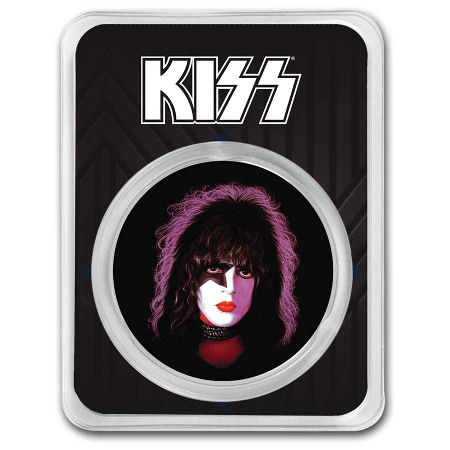 KISS 1 oz Silver Colorized Purple Starchild in TEP