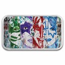 KISS 1 oz Silver Newsprint Characters Colorized Bar