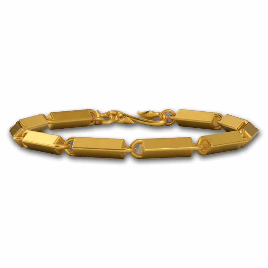 Kuvera 24K 5mm Bhat Bracelet 7.5"