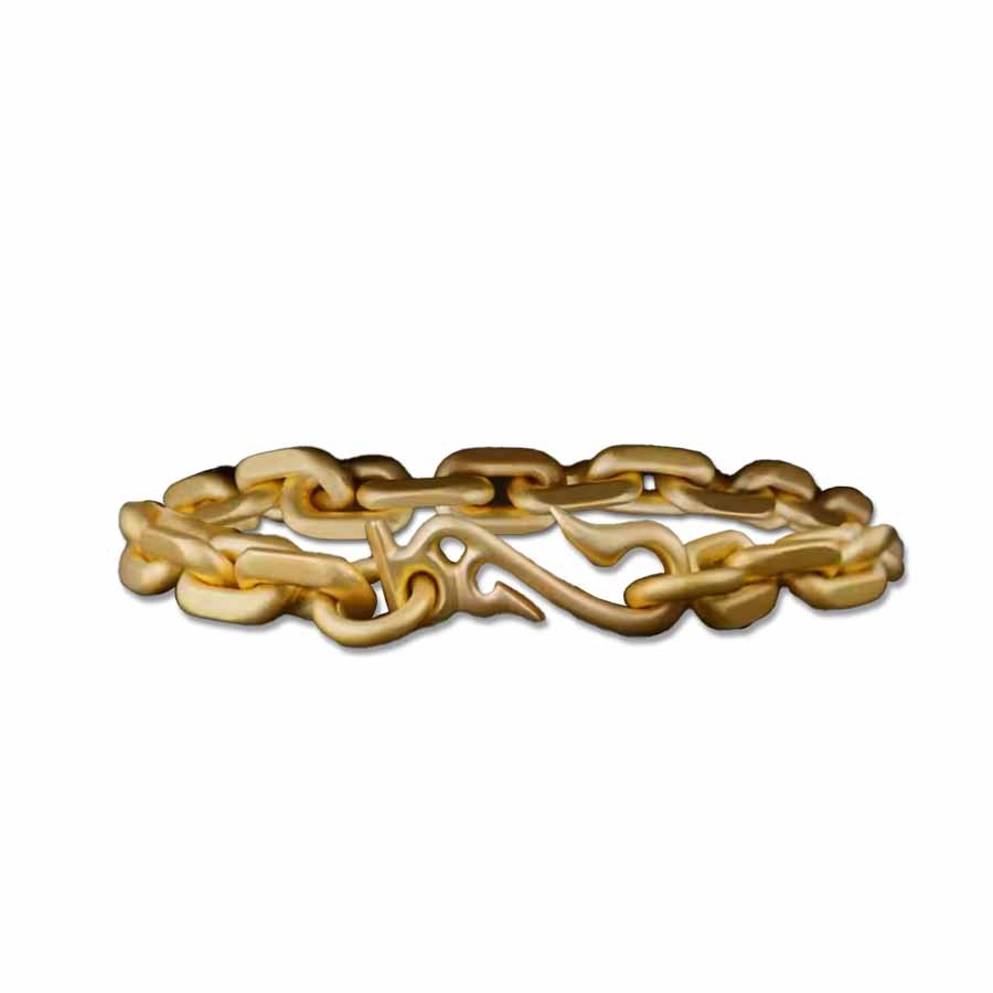 Kuvera 24K 6mm Anchor Link Chain Bracelet 8"