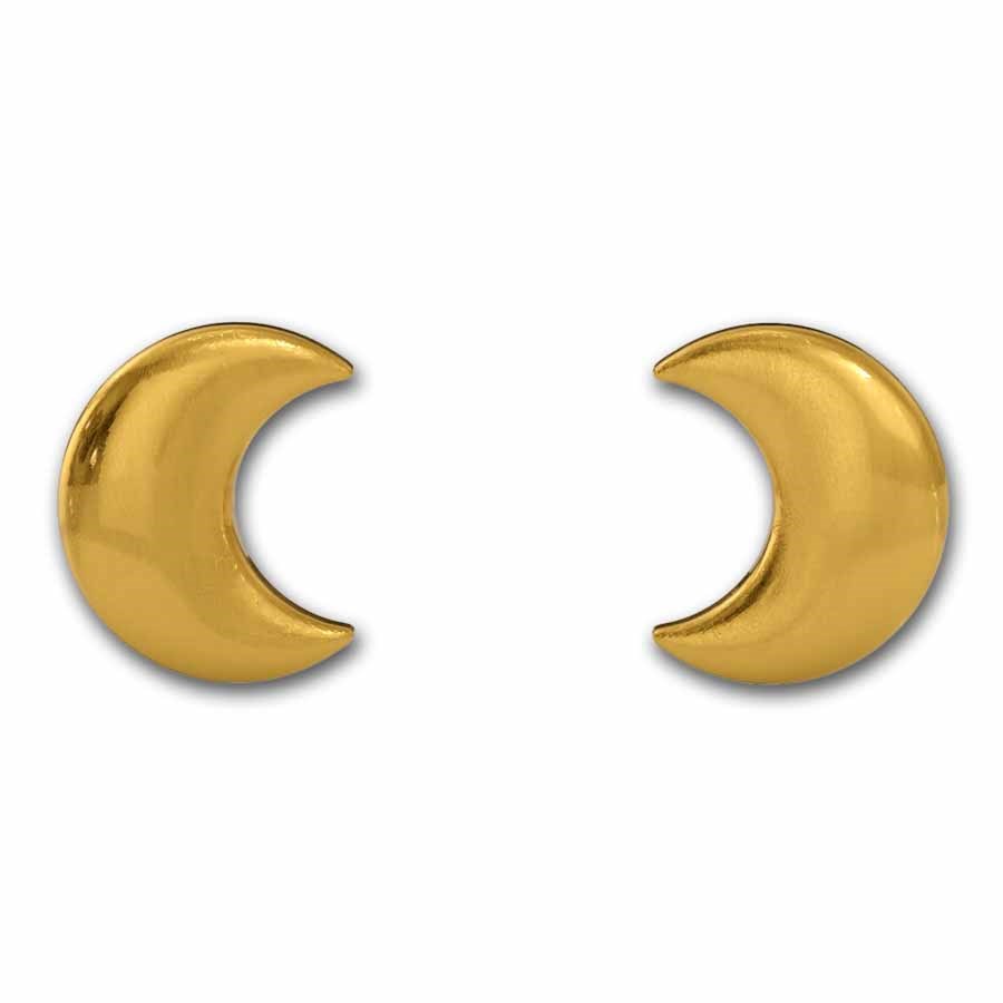 Kuvera 24K Half Moon Earrings