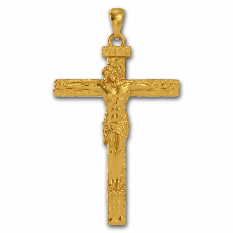 Kuvera 24K Jesus Crucifix Pendant