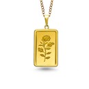 Ladies 1 gram Gold PAMP Suisse Rosa Frame Necklace