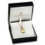 Ladies 1 gram Gold Pamp Suisse Rosa Pendant Necklace w/CZ