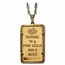 Ladies 10 gram Gold Pamp Suisse Pendant w/ 20" Chain