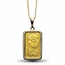 Ladies 2.5 gram Gold Pamp Suisse Pendant w/ 18" Chain
