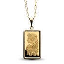 Ladies 5 gram Gold Pamp Suisse Pendant w/ 20" Chain