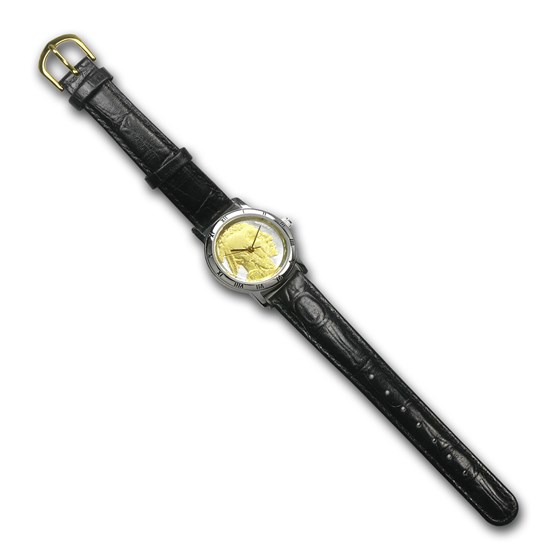 Ladies U.S. Indian Head Nickel Watch - Black Leather Strap Ladies U.S. Indian Head Nickel Watch - Black Leather Strap