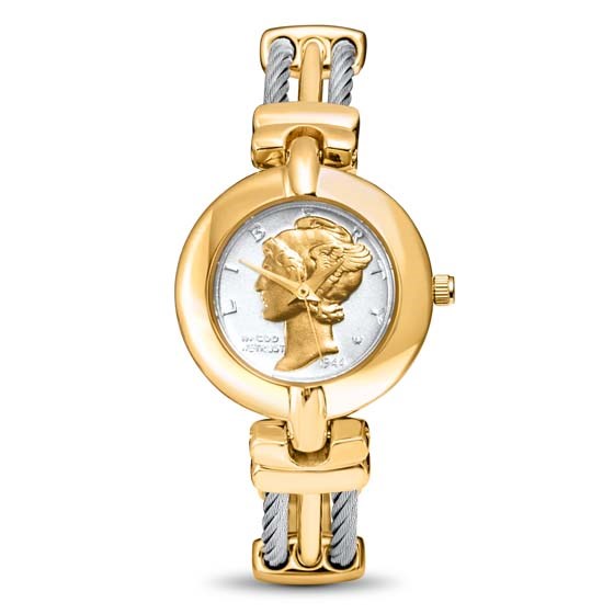 Ladies U.S. Mercury Dime Two-tone Watch Ladies U.S. Mercury Dime Two-tone Watch