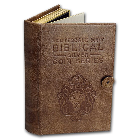 Leather 6-Coin Collector's Album - 2016 Biblical Series