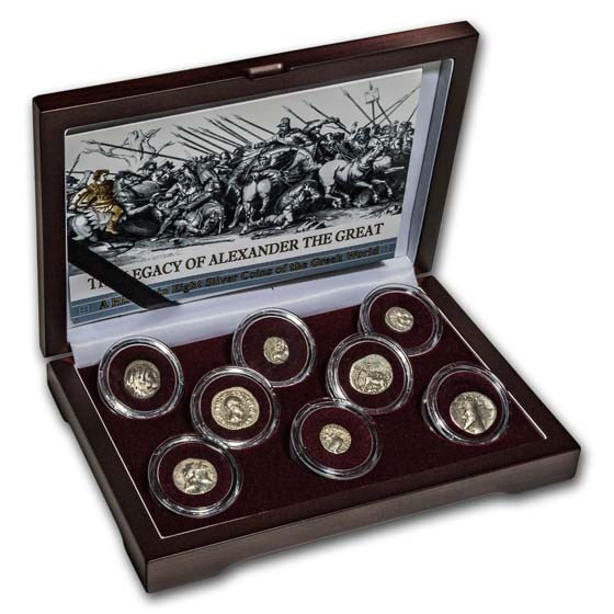Legacy of Alexander the Great (336 BC-146 AD) Silver 8-Coin Set Legacy of Alexander the Great (336 BC-146 AD) Silver 8-Coin Set