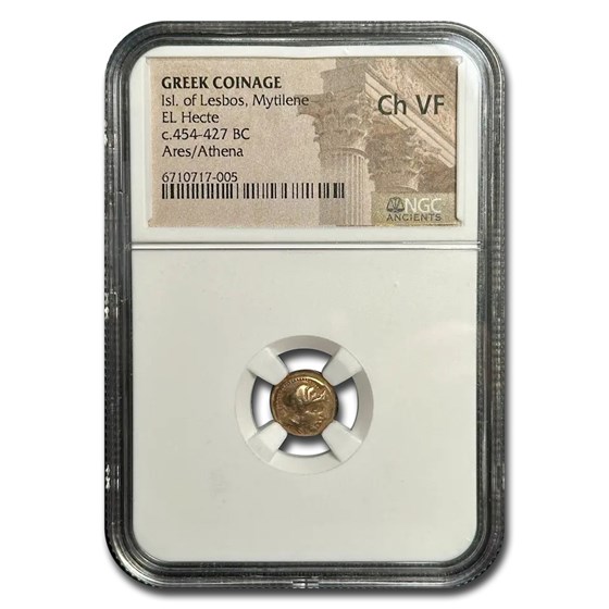 Lesbos, Mytilene EL Hecte Ares/Athena (454-427 BC) Ch VF NGC Lesbos, Mytilene EL Hecte Ares/Athena (454-427 BC) Ch VF NGC
