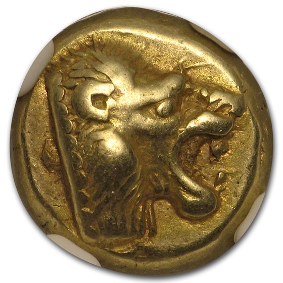 Lesbos, Mytilene EL Hecte Lion (521-478 BC) XF NGC Lesbos, Mytilene EL Hecte Lion (521-478 BC) XF NGC