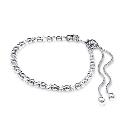Buy Leslie's Sterling Silver Diamond-cut Adjustable Bracelet | APMEX