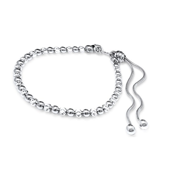 Leslie's Sterling Silver Diamond-cut Adjustable Bracelet Leslie's Sterling Silver Diamond-cut Adjustable Bracelet