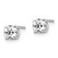 Leslies14K White Gold CZ Stud 5.0mm Earrings - 5 mm